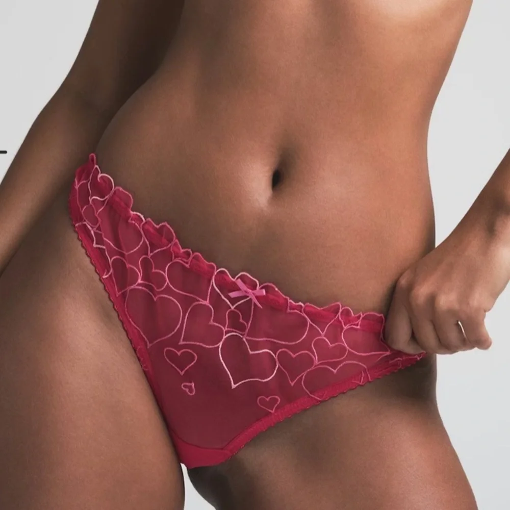 Skims Embroidered Tulle Thong Size 2X NWT - Picture 5 of 9